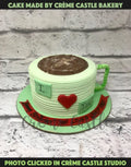 Green Tea Design Cake