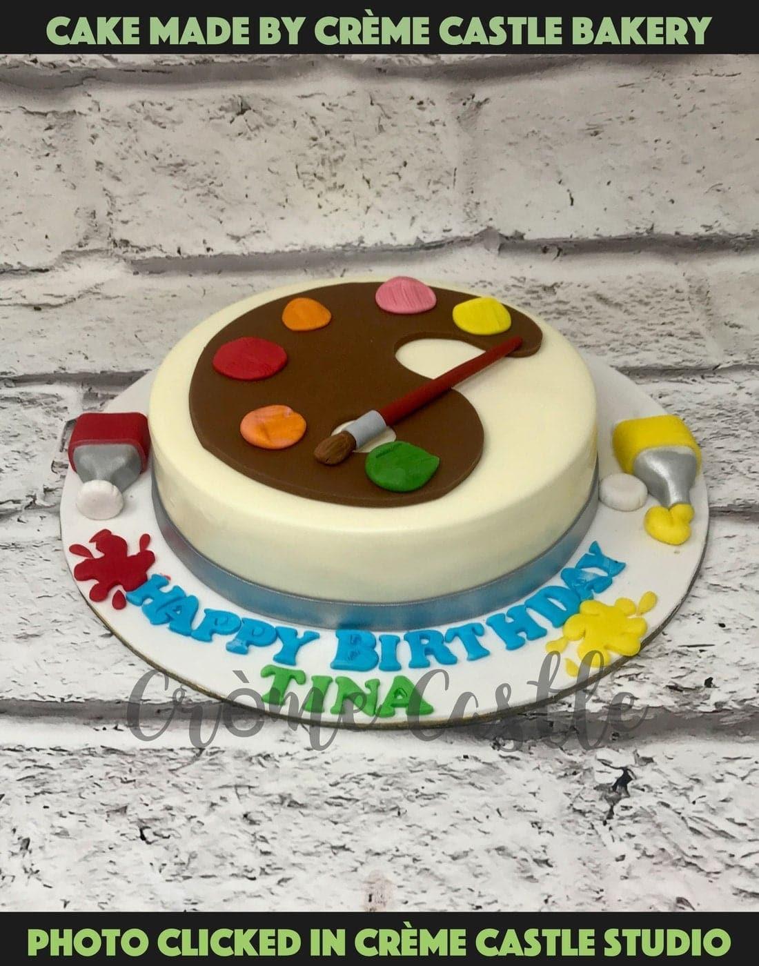 Artist Palette Custom Birthday Cake - Gourmet Desserts | NJ Local Bakery