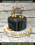 Black Marble Design Cake