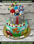 Cartoon Fan Design Cake