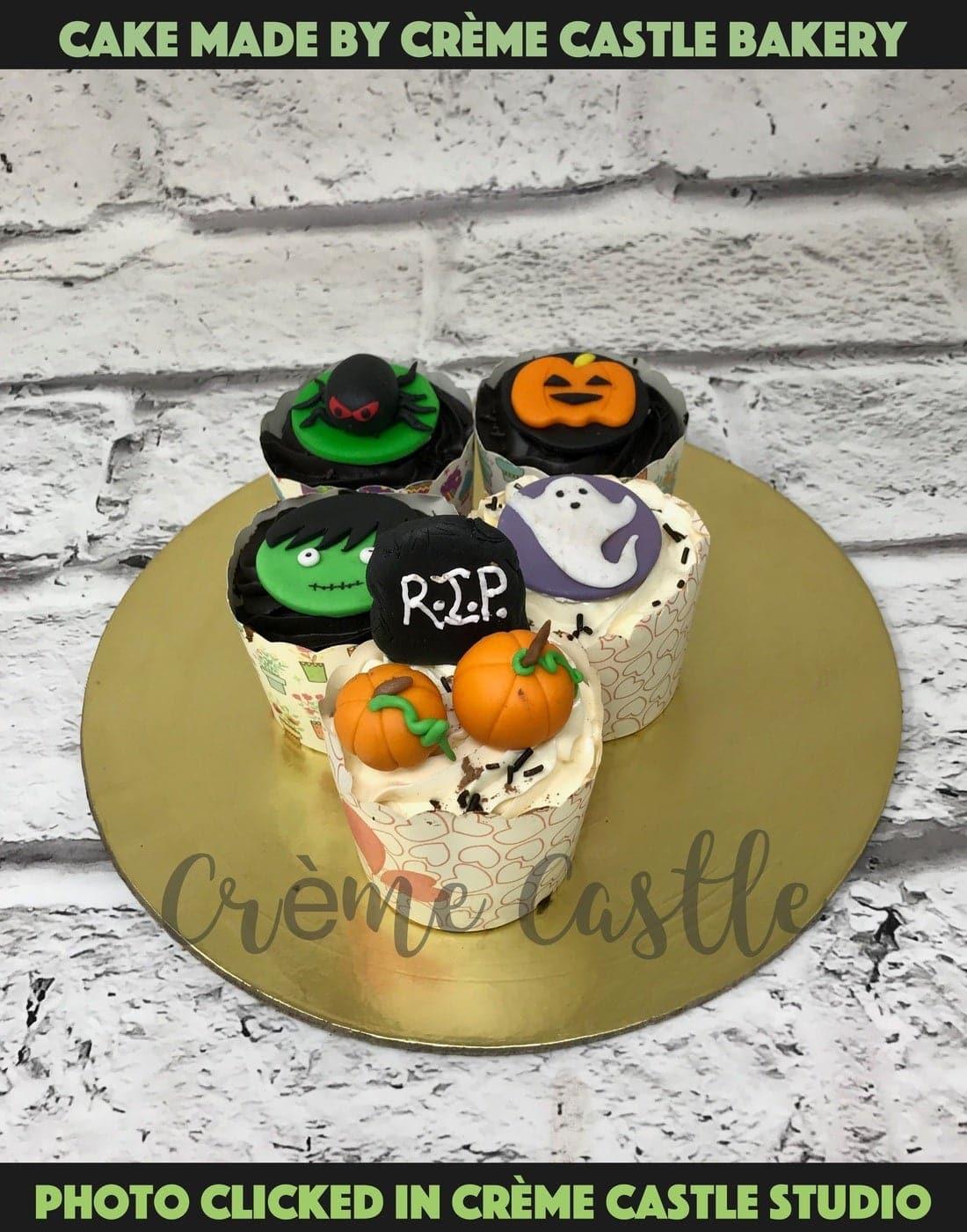 Halloween Pumpkin Cupcake - Creme Castle