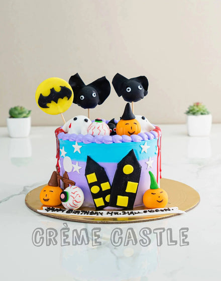Purple Halloween Design Cake