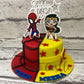 Twin Superheroes Design Cake - Creme Castle