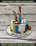Painter Canvas Design Cake
