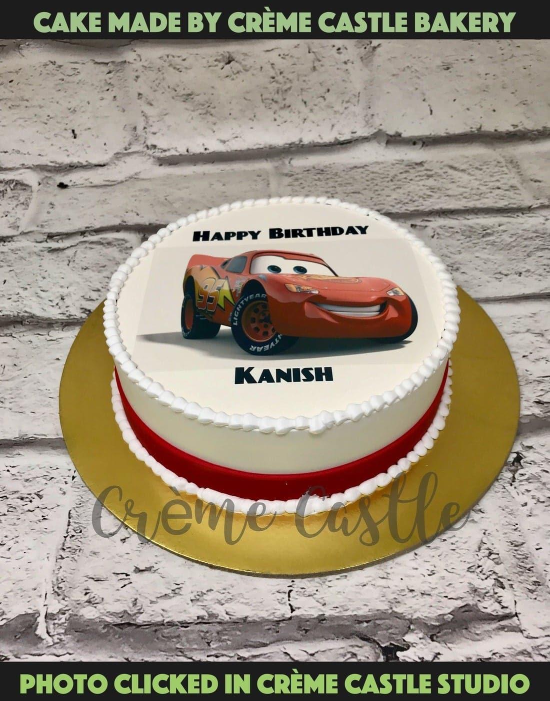 Pixar Car Photo Design Cake - Creme Castle