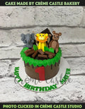 Brown Jungle Design Cake