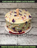 Flowers and Butterfly Design Cake