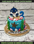 Underwater Baby Shark Design Cake