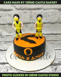 Twin Karate Design Cake