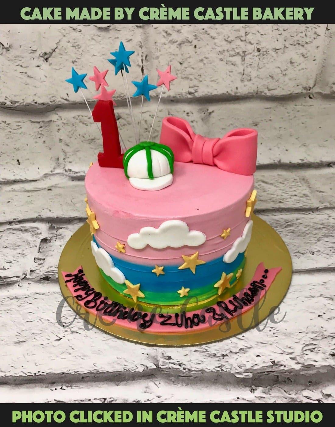 Pastel Girl Design Cake - Creme Castle