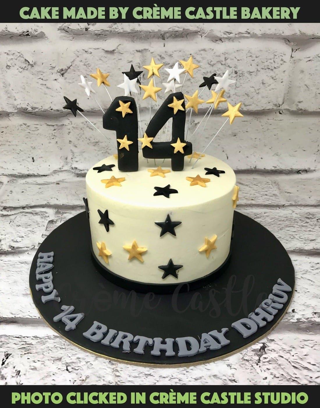 Teenager Starry Design Cake - Creme Castle