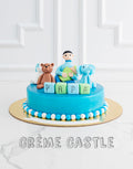 Daddy Son Animals Trio Cake for Father's Day