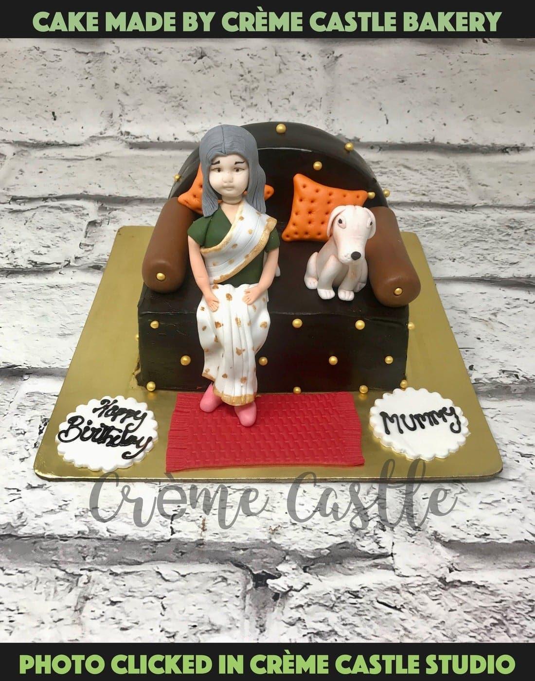 Granny Doggy Design Cake - Creme Castle