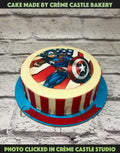 Captain America Photo Design Cake