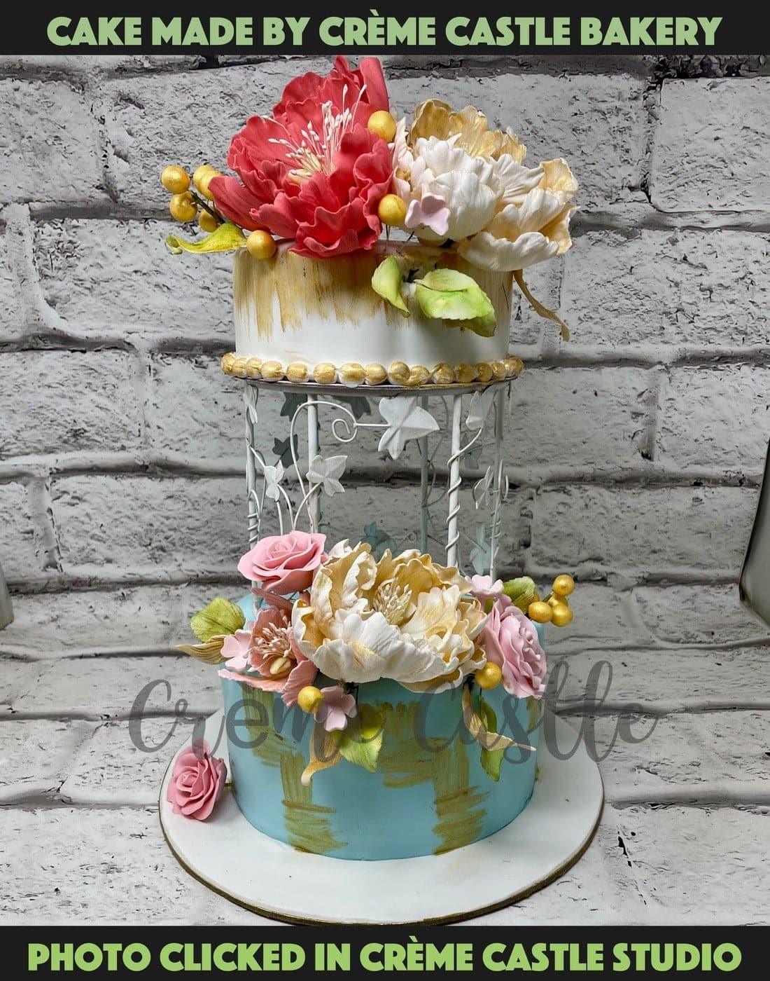 Elegant Wedding Design Cake - Creme Castle
