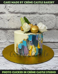 Hand painted Modern Art Design Cake