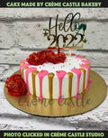 Drip Floral New Year's Cake