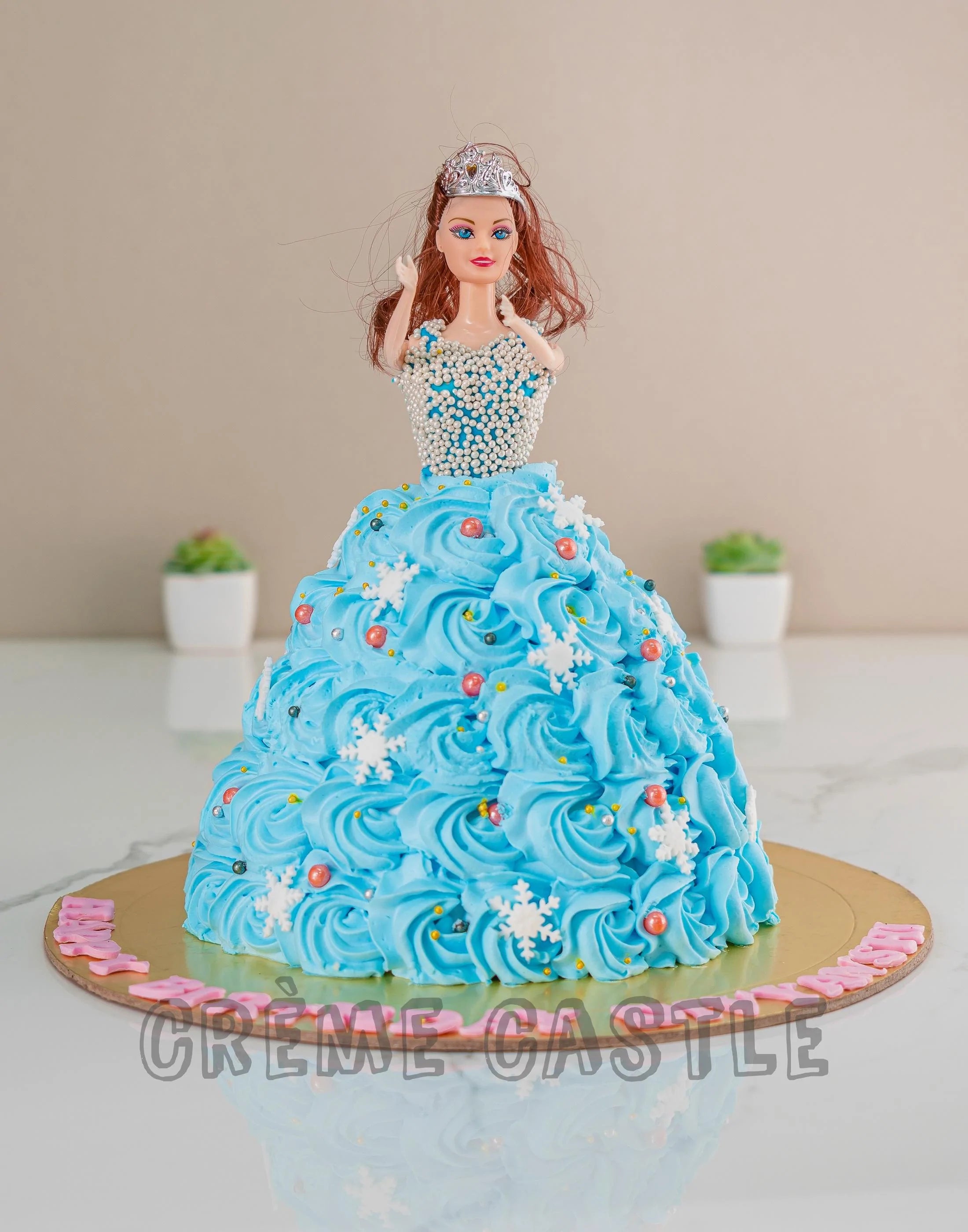 A doll themed cake matching the Birthday Girls Dress Perfect for your Kids  Birthday All Our