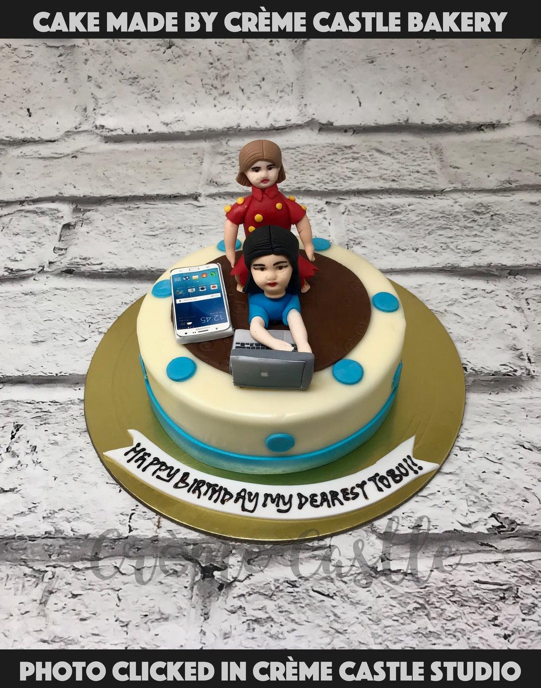 Mom and Daughter Theme Cake by Creme Castle