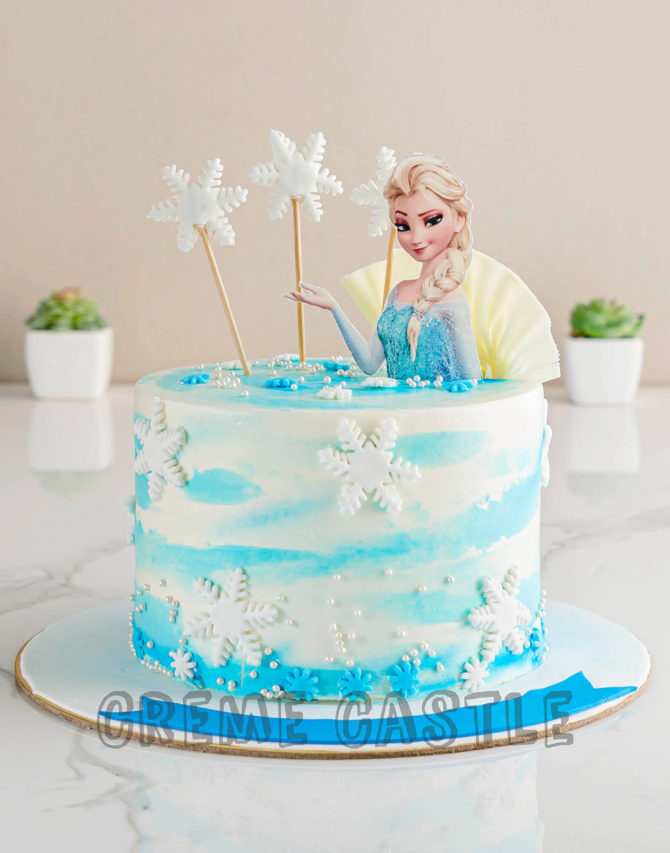 Shop for Fresh Beautiful Elsa Frozen Theme Cake online - Vellore