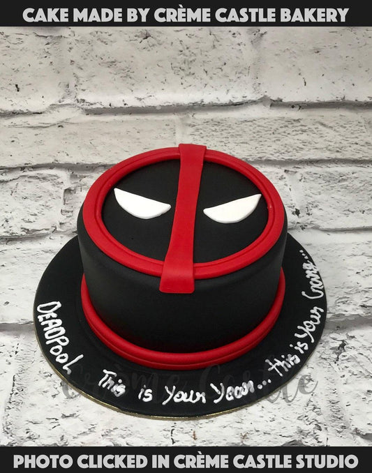 Deadpool Black Cake - Creme Castle