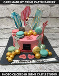 Golden Ball Macaron Cake