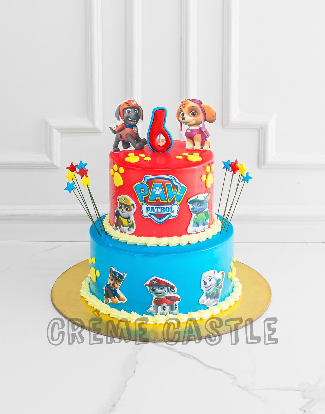 Paw Patrol Theme Cake in 2 Tier by Creme Castle