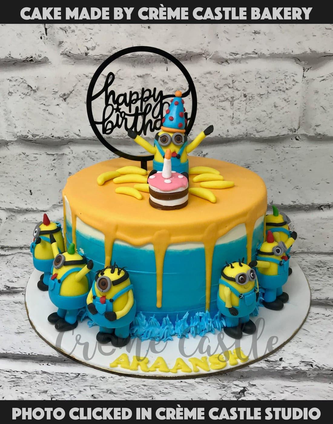 Minions at the Party Cake - Creme Castle