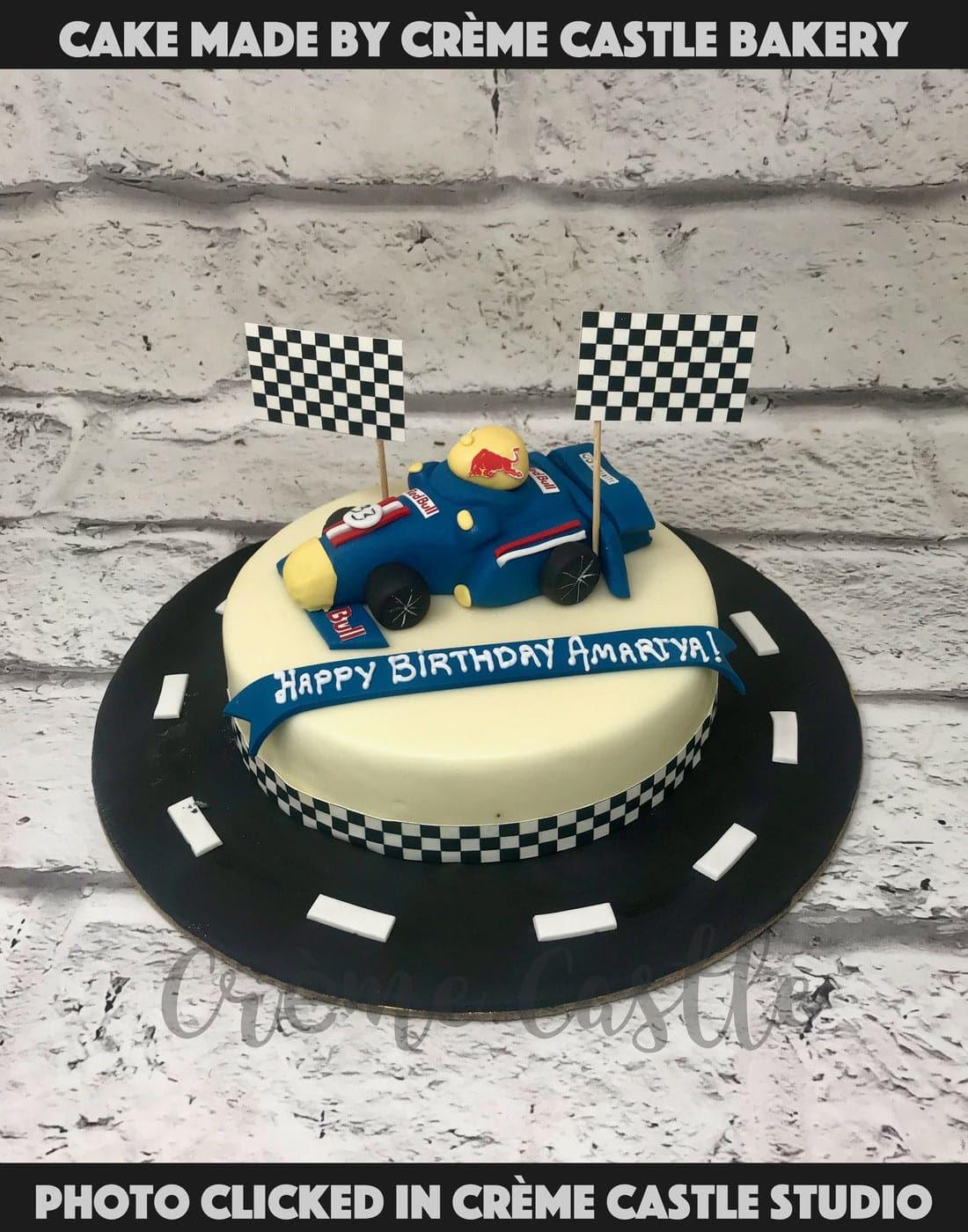 Red Bull F1 Cake - Creme Castle