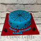 Blue Spiderweb Cake - Creme Castle