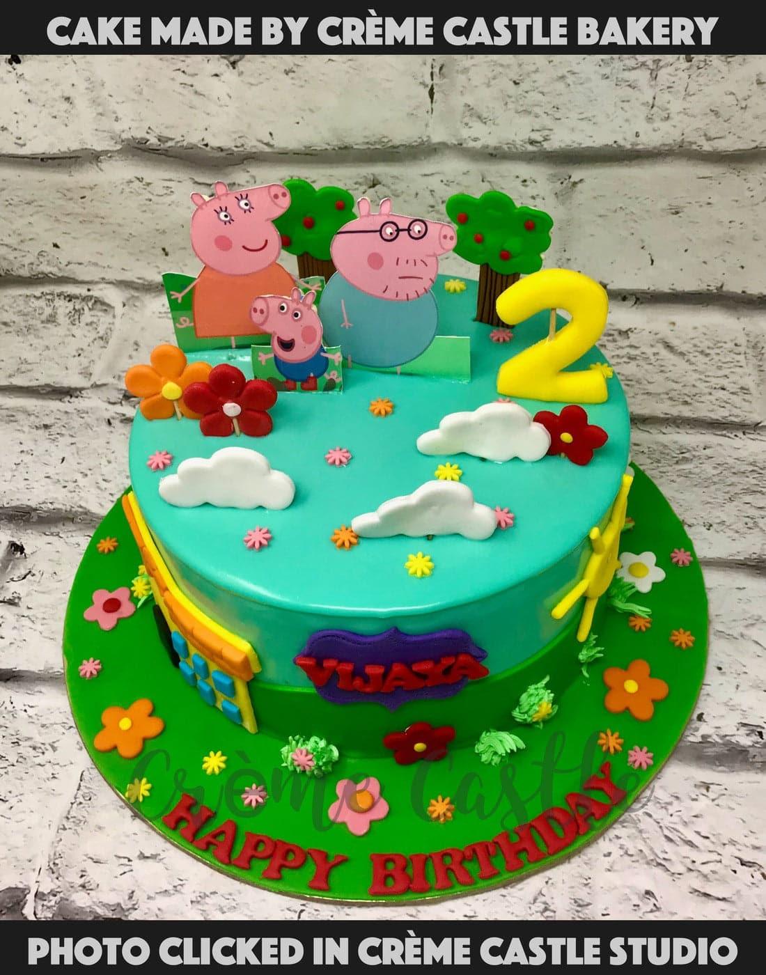 Peppa in the Garden Cake - Creme Castle