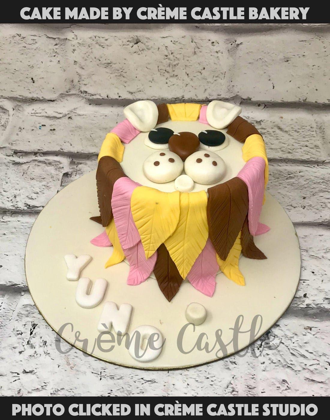 Colourful lion Cake - Creme Castle