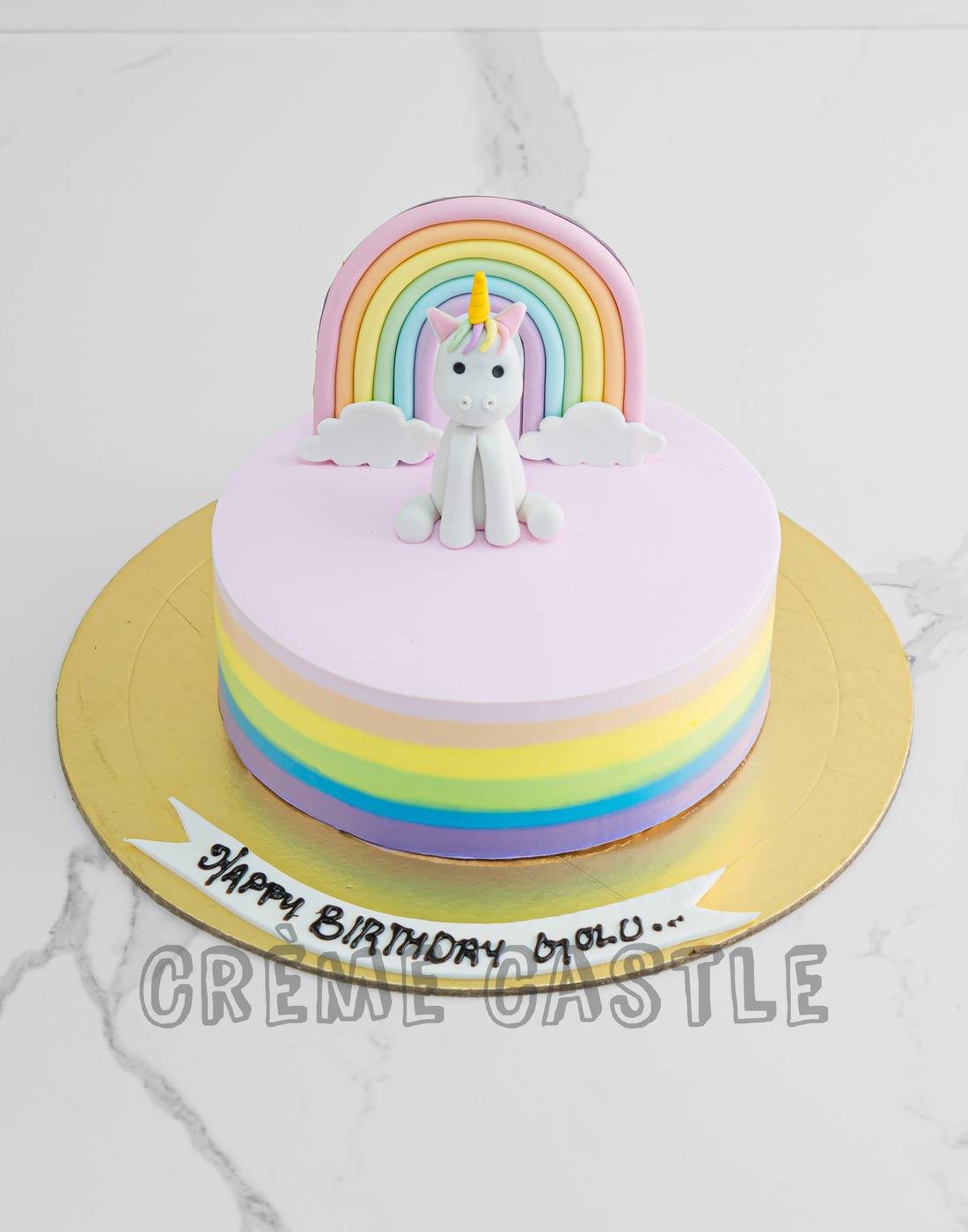 Baby Unicorn Cake - Creme Castle