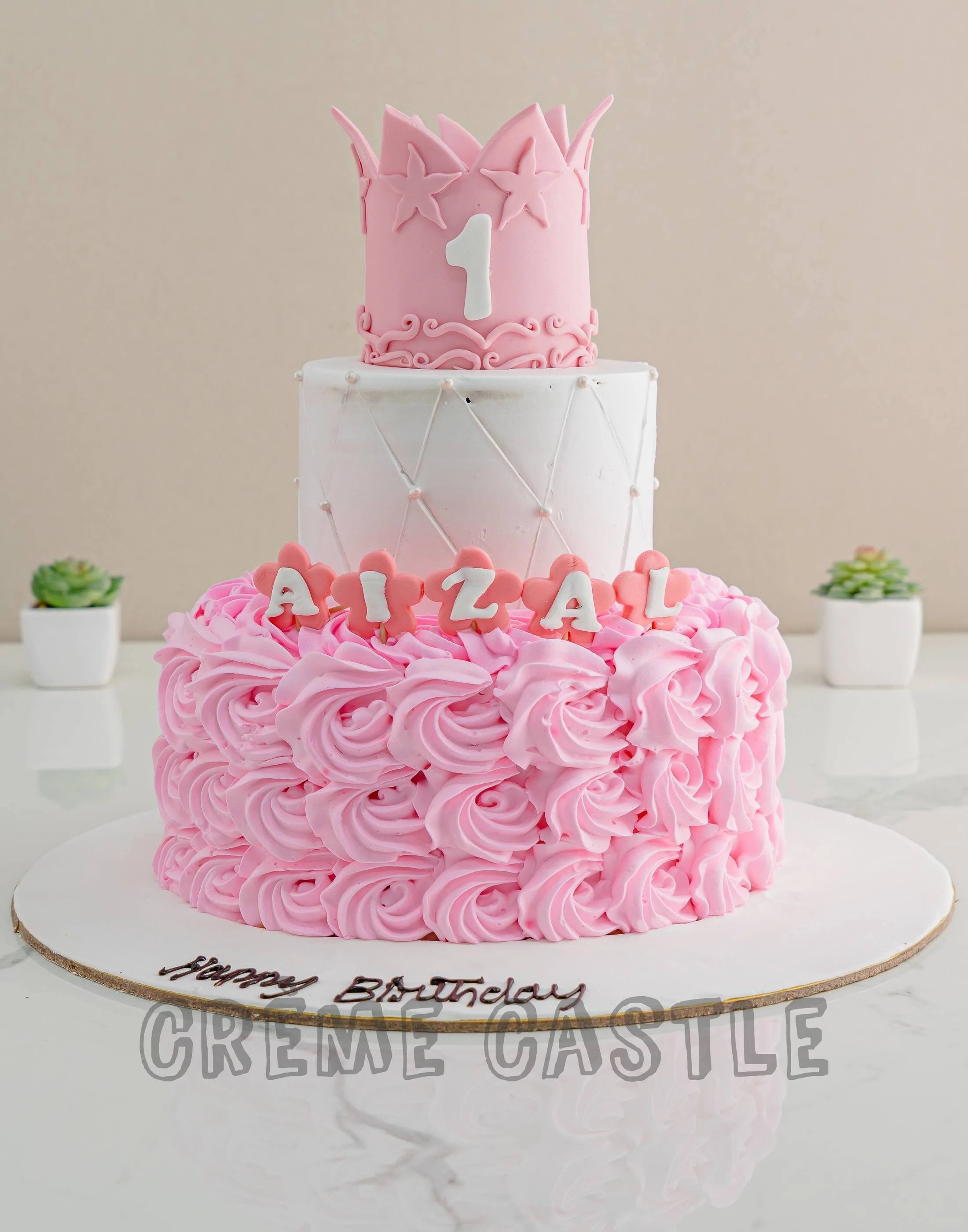 Girl 1st Birthday Cake - B0626 – Circo's Pastry Shop