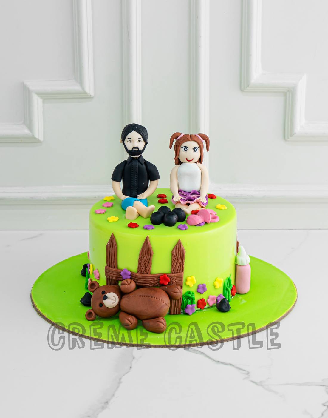 Dad and Daughter Theme Cake by Creme Castle