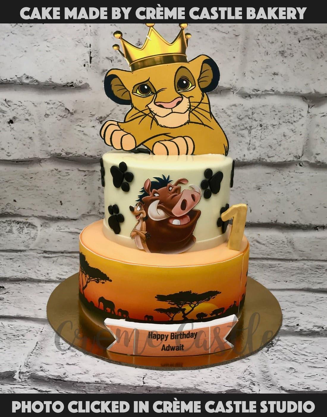 Simba Lion King Cake, Food & Drinks, Homemade Bakes on Carousell