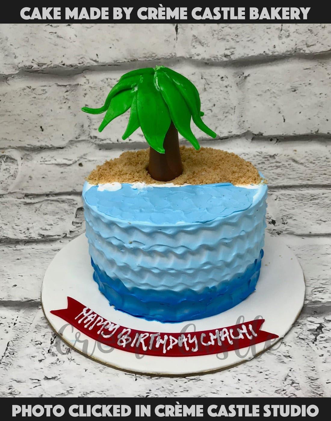 Beach Theme Cake - Creme Castle