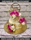 Classic two tier floral Cake