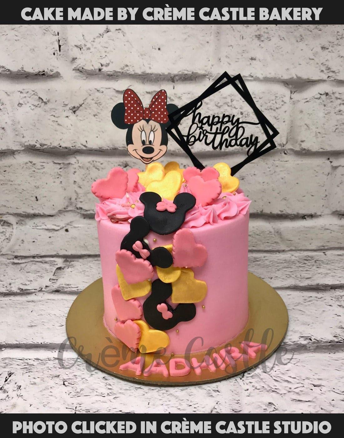 Minnie Heart Cake - Creme Castle