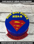 Superman Theme Blue Cake