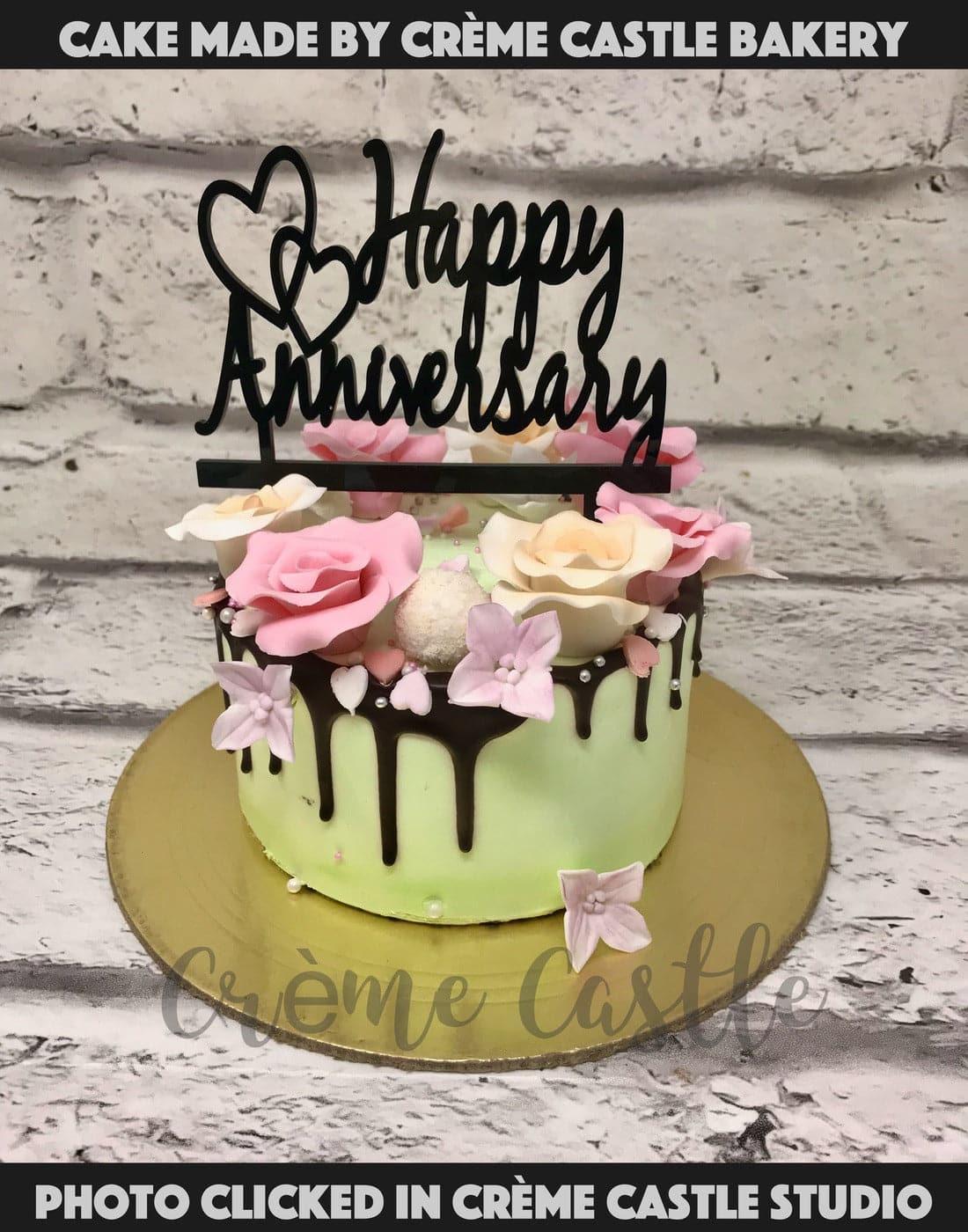 Choco Floral Classic Cake - Creme Castle