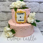 White Rose Pearl Cake - Creme Castle