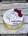 Snowy floral Cake