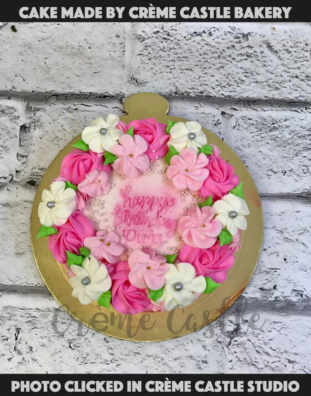 Floral Wreath Cake - Creme Castle