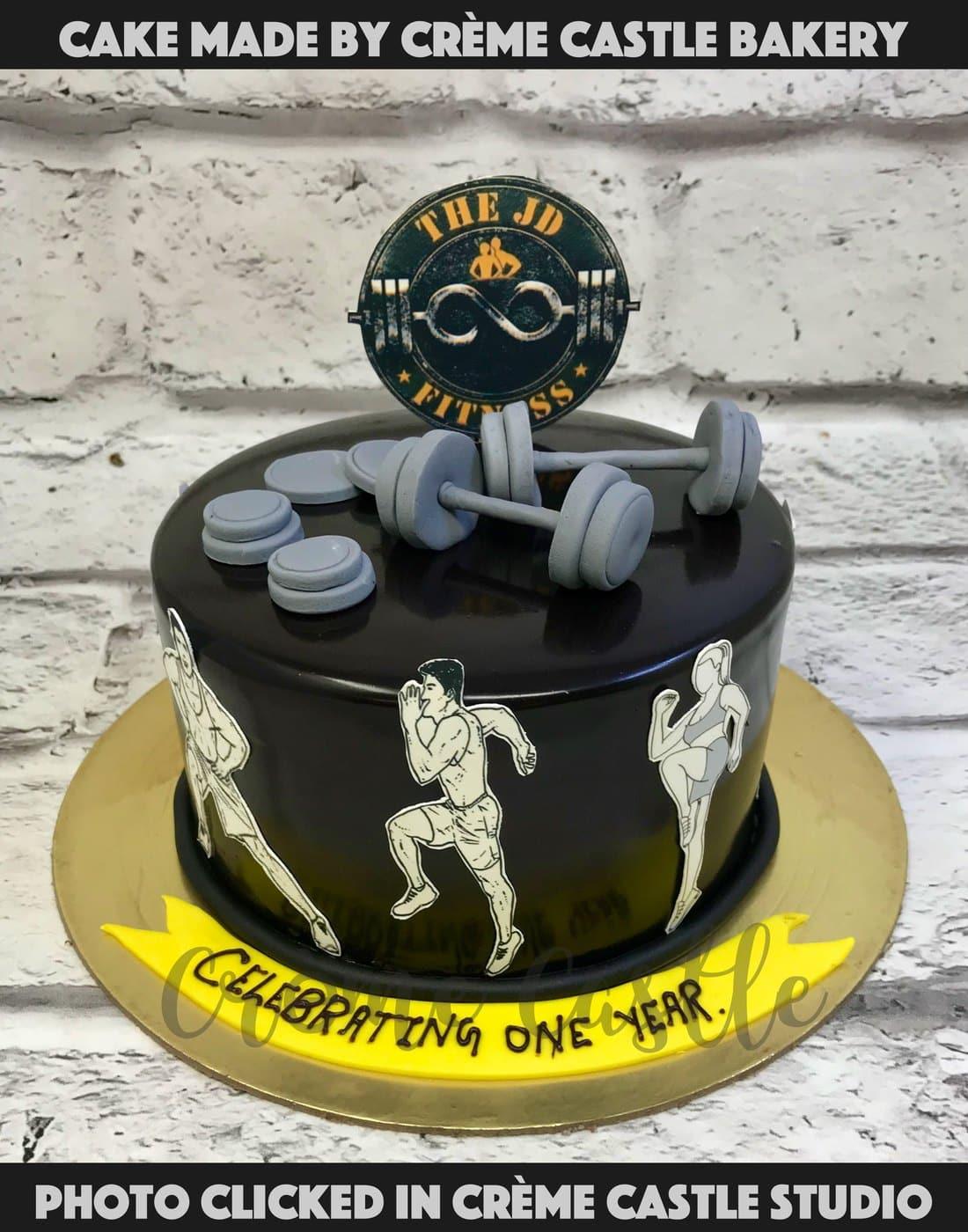 Cake Topper - Gym Fitness Weightlifting Themed - Personalized – Psychobakes