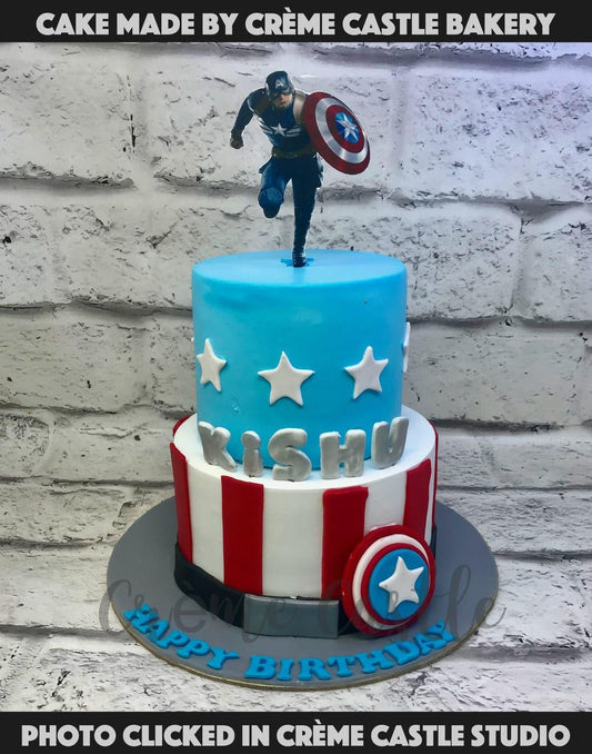 Captain America Shield Cake - Creme Castle