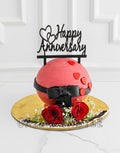 Red Pinata Bow Cake