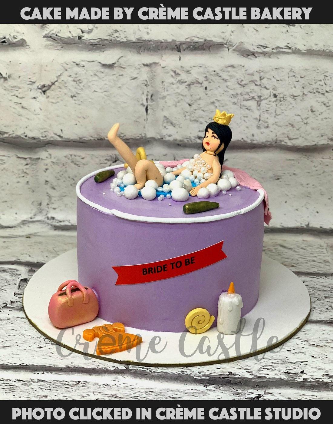 Bride To Be Cake in Purple by Creme Castle