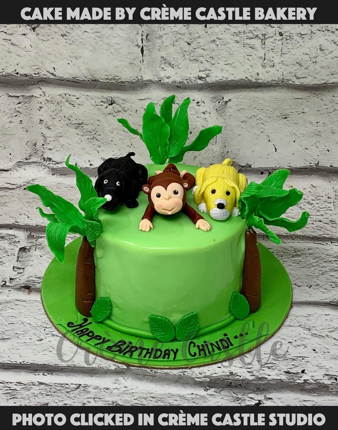 Green Jungle Cake - Creme Castle