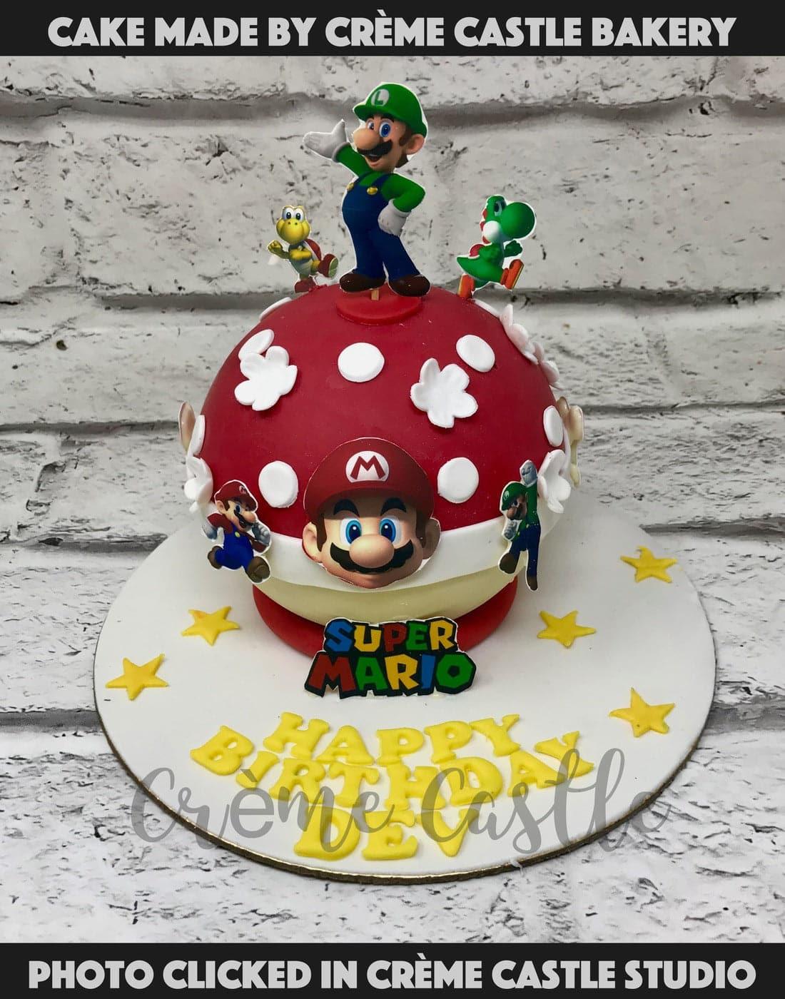 Mario Pinata Cake - Creme Castle